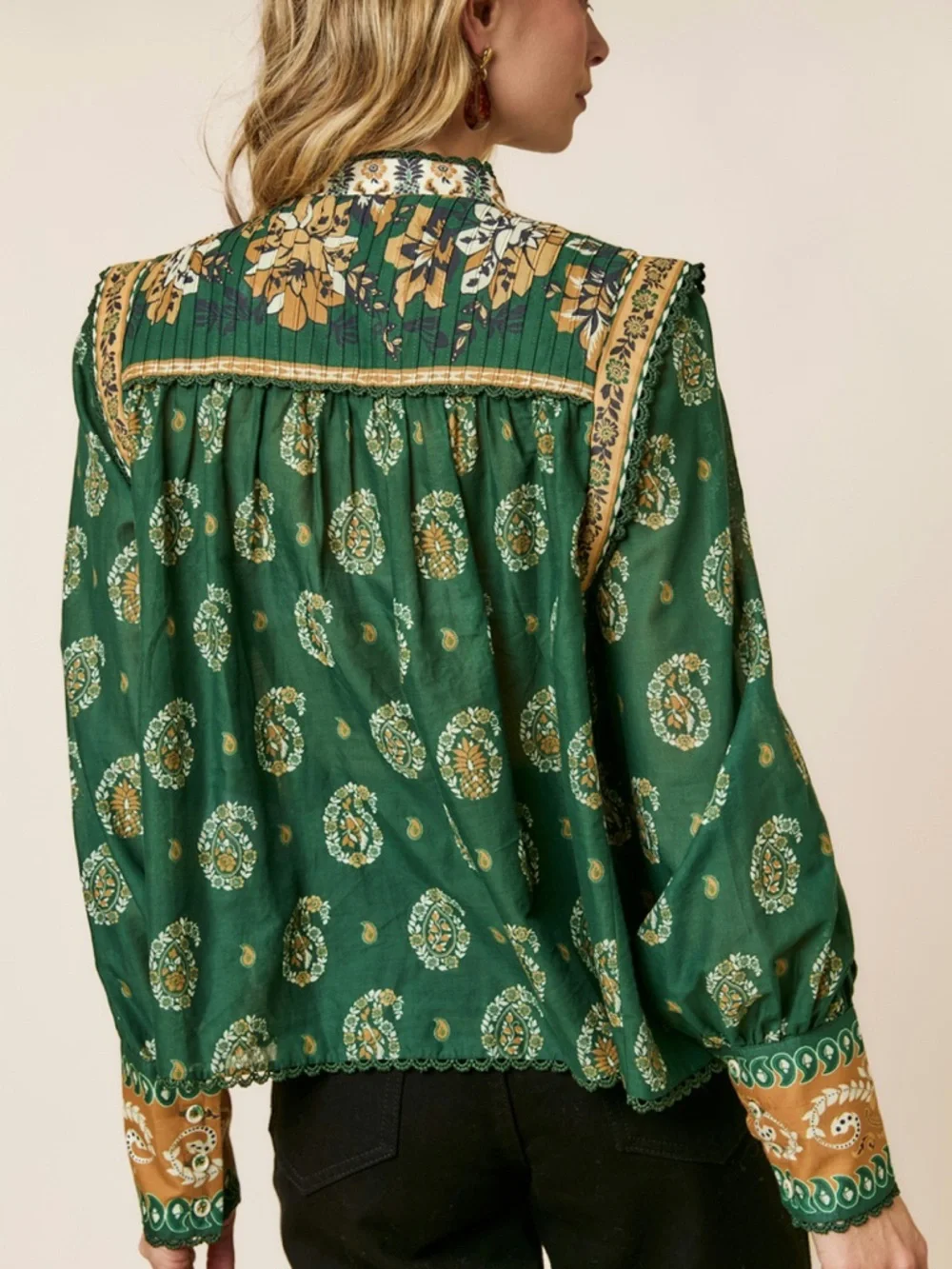 FARM Rio Tayla Green Blouse Size XXS NWT